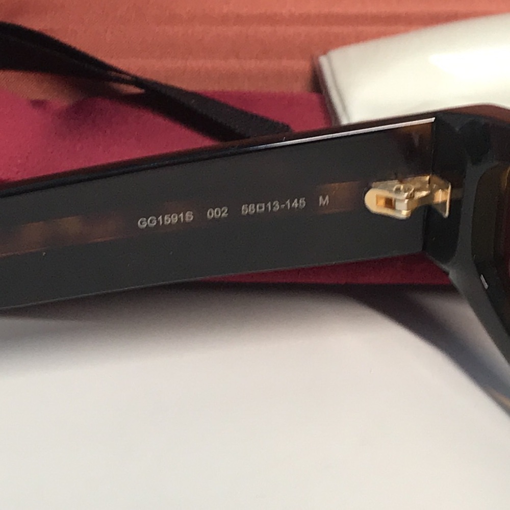 New Authentic Gucci Tortoise Shell Sunglasses GG1591s 002 - Picture 8 of 10